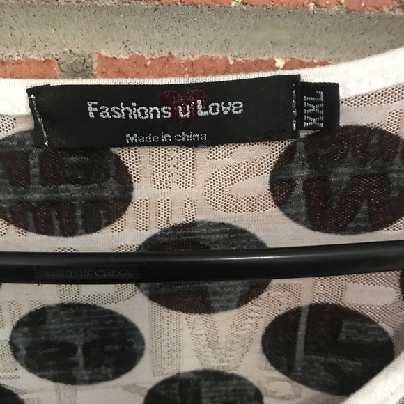 POLKA DOT TOP - BLACK/WHITE - Picture 3 of 3